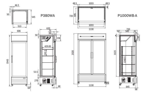 P600WB - Dimensions
